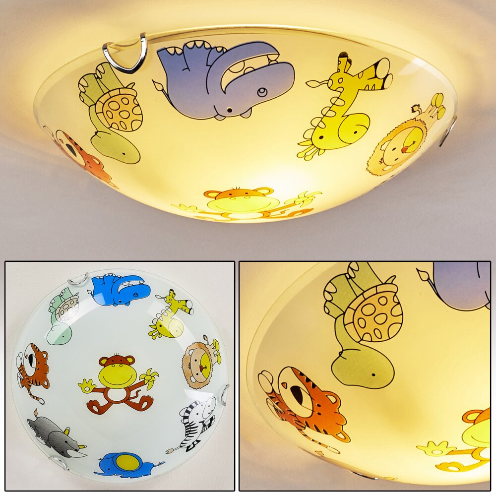Pizzy Zoo Deckenleuchte Chrom, Weiß, 2-flammig main product photo