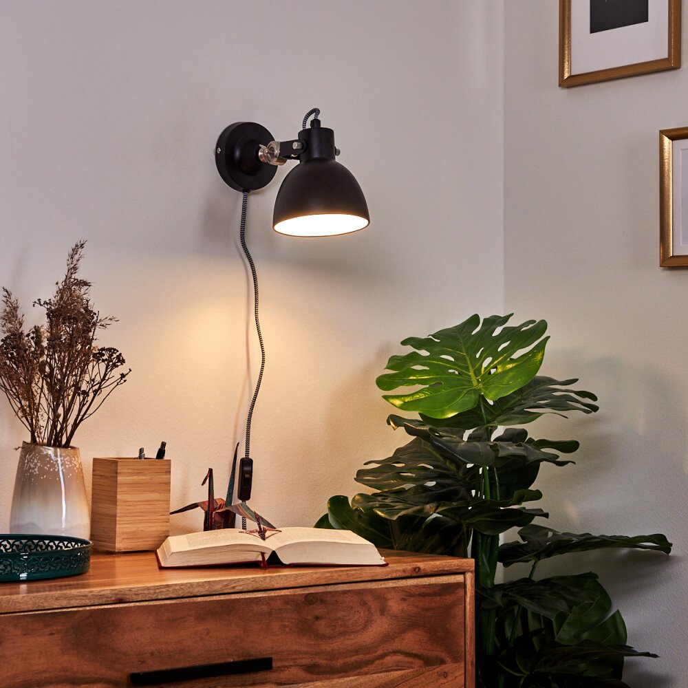 Tilton Wandleuchte Nickel-Matt, Schwarz, 1-flammig main product photo