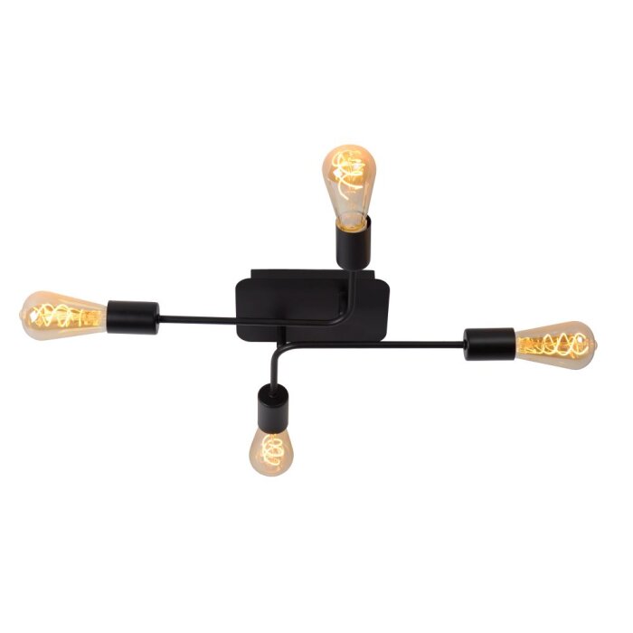 LUCIDE LESTER Deckenleuchte | 4x E27 Fassungen | Mattes Gold/Messing | Dimmbar | Für Küche, Wohnzimmer, Schlafzimmer
