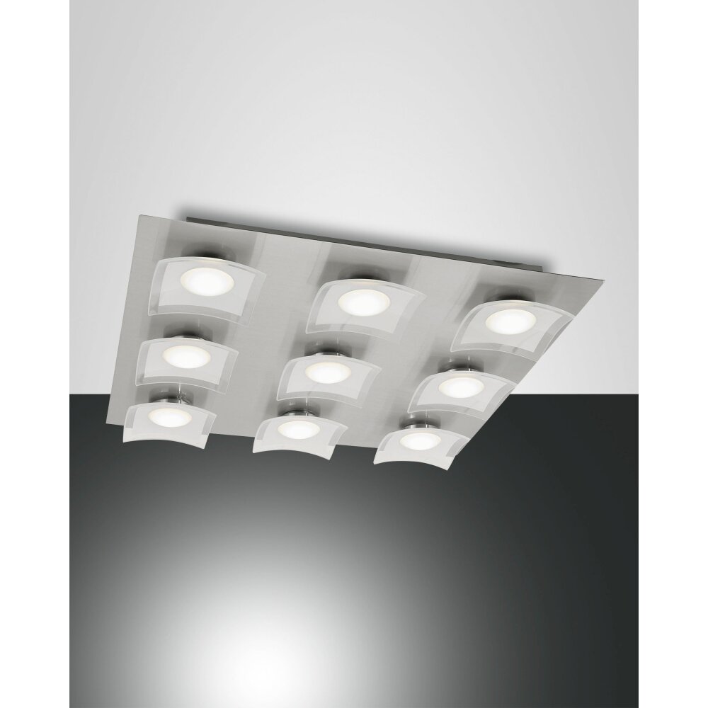 Fabas Luce Desus Deckenleuchte LED Nickel-Matt, 9-flammig main product photo