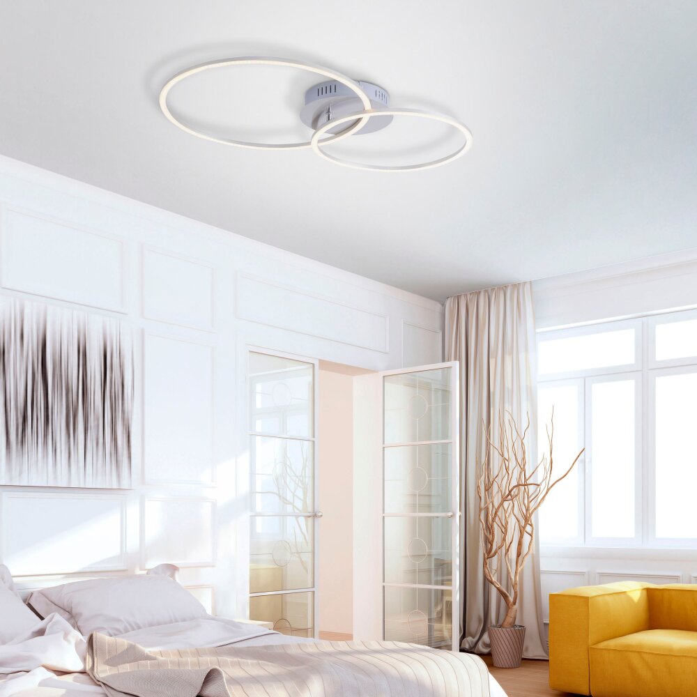Leuchten Direkt IVANKA Deckenleuchte LED Nickel-Matt, 1-flammig main product photo