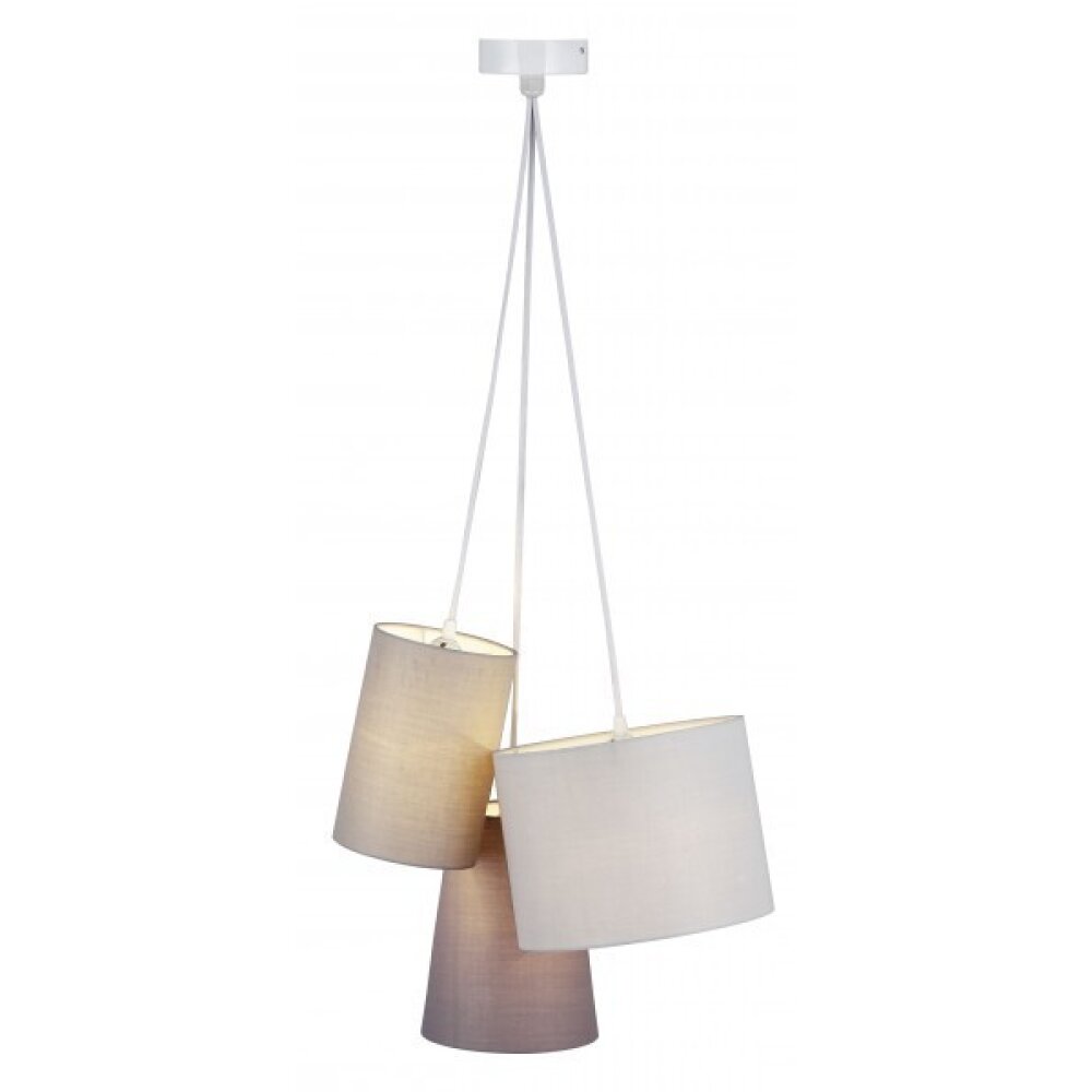 Brilliant Trial Pendelleuchte Grau, 3-flammig main product photo