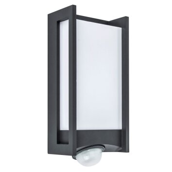 Lutec QUBO Aussenwandleuchte LED Anthrazit, 1-flammig