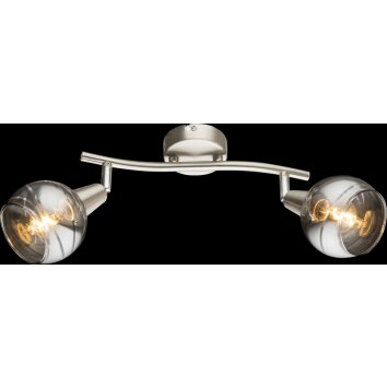 Globo ROMAN Deckenstrahler LED Nickel-Matt, 2-flammig