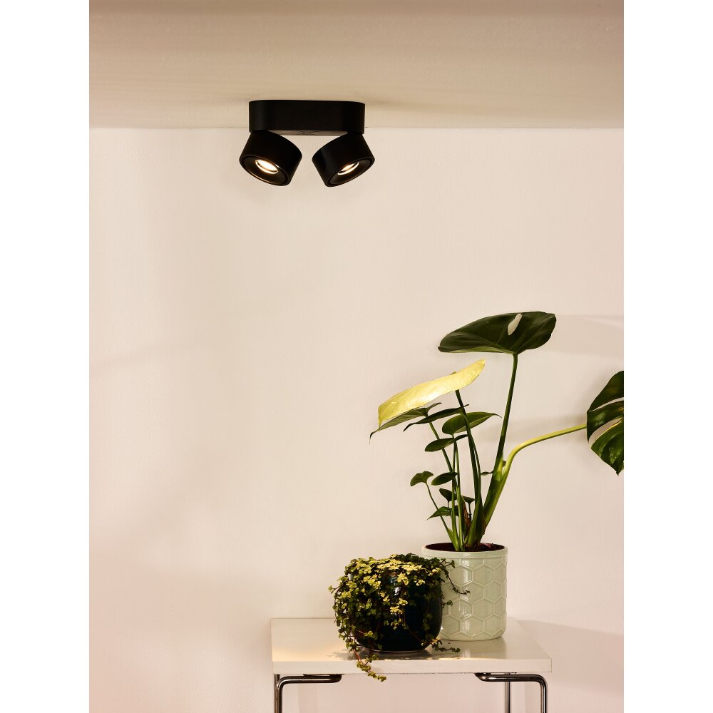 Lucide YUMIKO Deckenspot LED Schwarz, 2-flammig main product photo