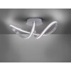 Leuchten Direkt Ls-MELINDA Deckenleuchte LED Edelstahl, 1-flammig, Fernbedienung, Farbwechsler