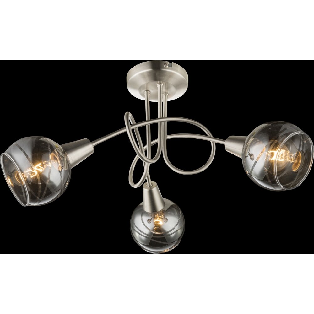 Globo ROMAN Deckenleuchte LED Nickel-Matt, 3-flammig main product photo