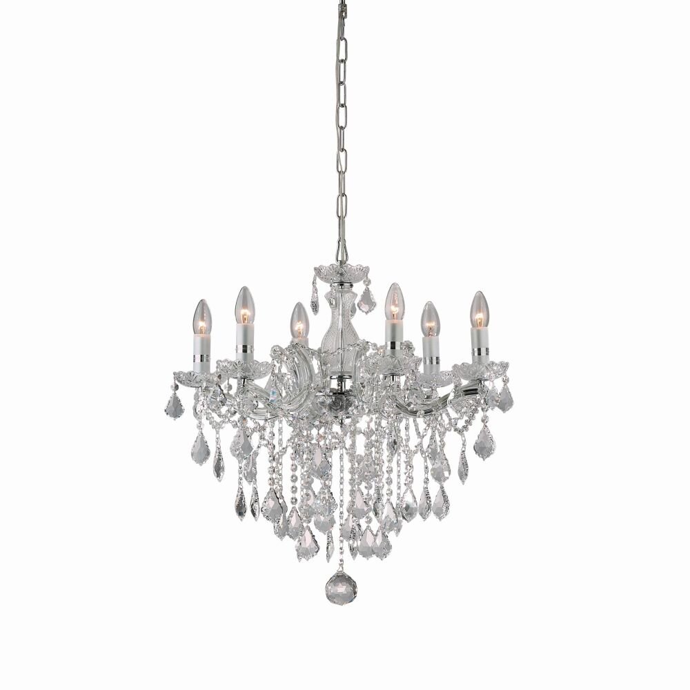 Ideal Lux FLORIAN Kronleuchter Chrom, 6-flammig main product photo