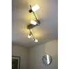 Trio Leuchten CLAPTON Deckenleuchte LED Aluminium, Chrom, Edelstahl, 4-flammig