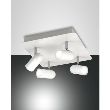 Fabas Luce Spotty Deckenleuchte LED Weiß, 4-flammig