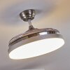 Bendigo Deckenventilator LED Chrom, 1-flammig