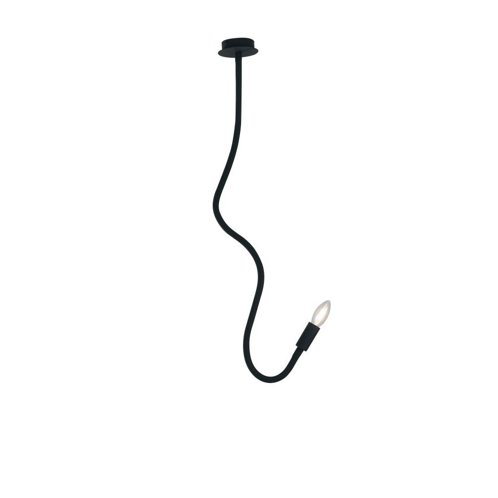 Lutec LOVER Deckenleuchte Schwarz, 1-flammig main product photo
