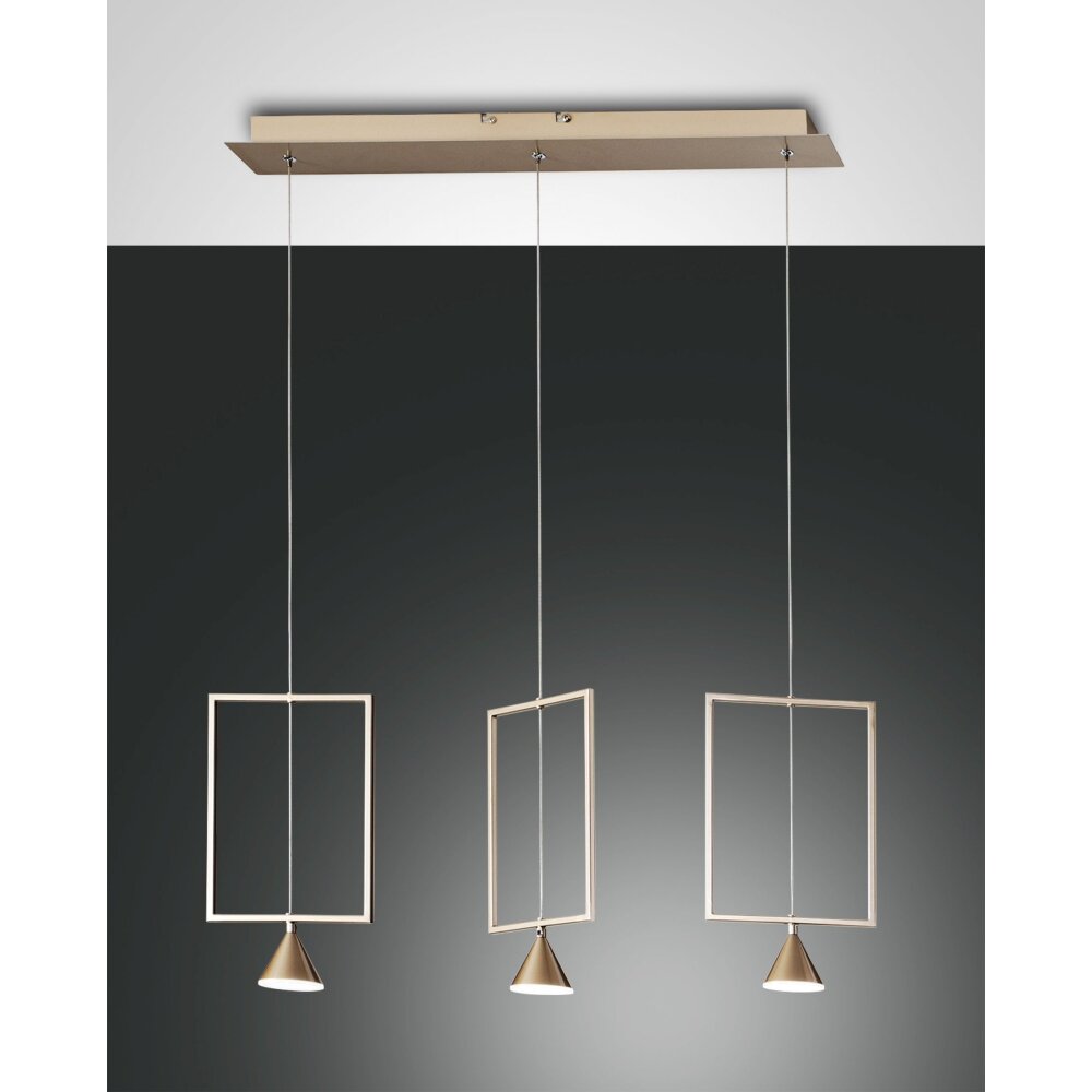Fabas Luce Sirio Pendelleuchte LED Gold, 3-flammig main product photo