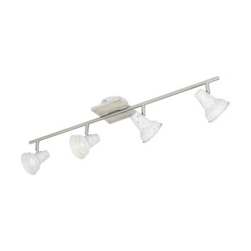 Eglo FILIPINA 1 Deckenspot LED Nickel-Matt, Weiß, 4-flammig Eglo FILIPINA 1 Deckenspot LED Nickel-Matt, Weiß, 4-flammig