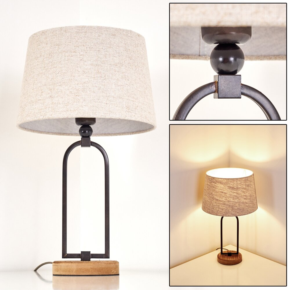 Logumkolster Tischleuchte Braun, Schwarz, 1-flammig main product photo