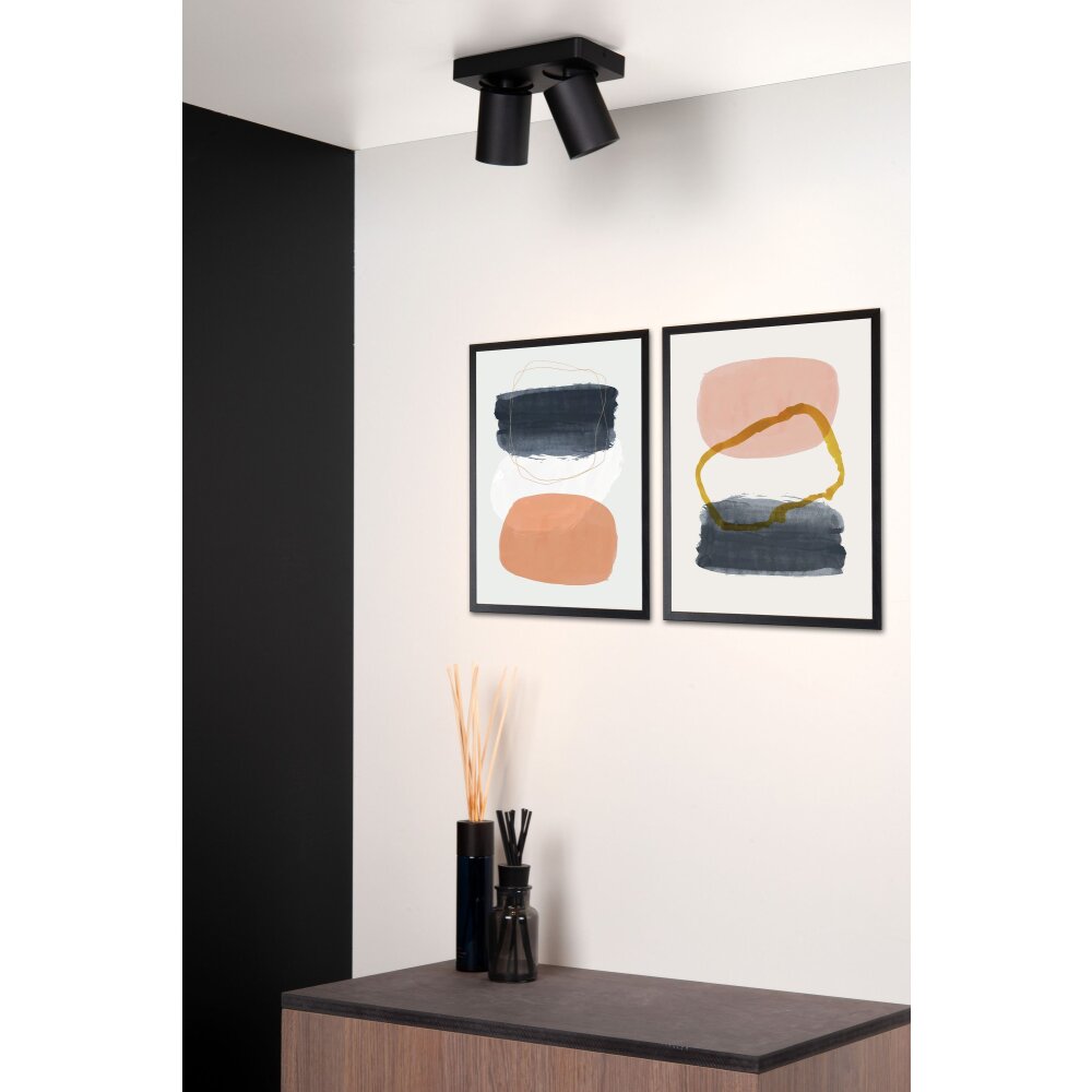 Lucide LENNERT Deckenspot LED Schwarz, 2-flammig main product photo