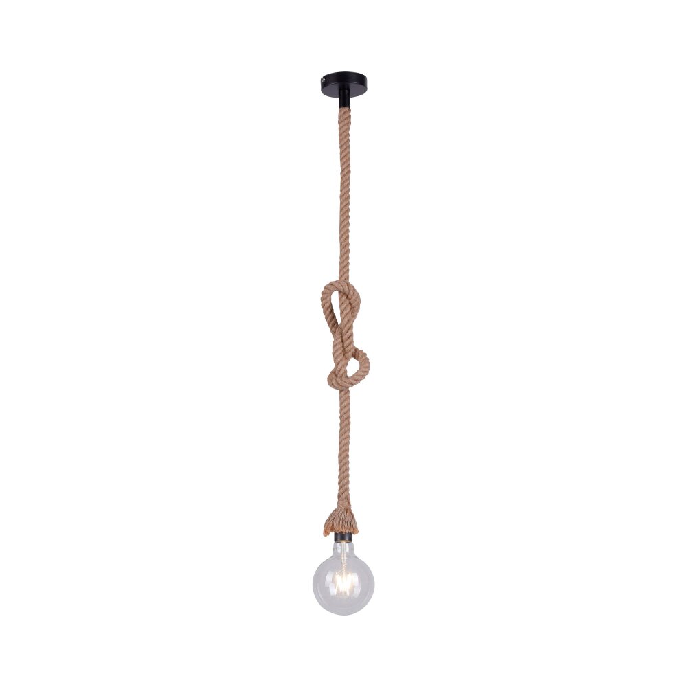 Leuchten Direkt ROPE Pendelleuchte Braun, Schwarz, 1-flammig main product photo