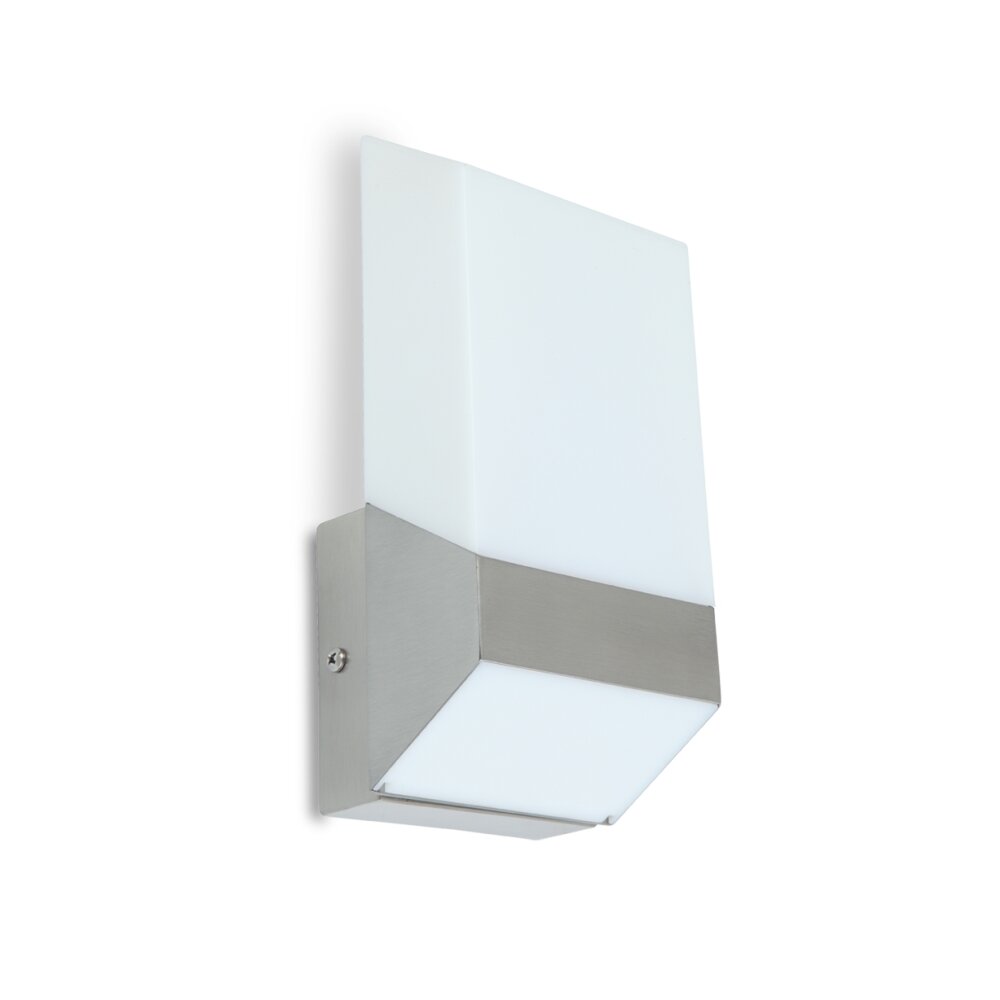 Lutec FLAT Außenwandleuchte LED Silber, 1-flammig main product photo