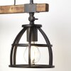 Brilliant Leuchten Matrix Wandleuchte Holz dunkel, Schwarz, 1-flammig