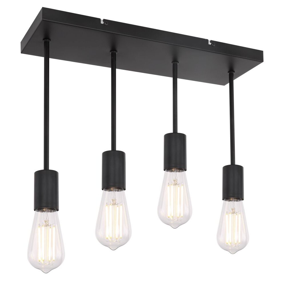 Globo MARTHA Deckenleuchte Schwarz, 4-flammig main product photo