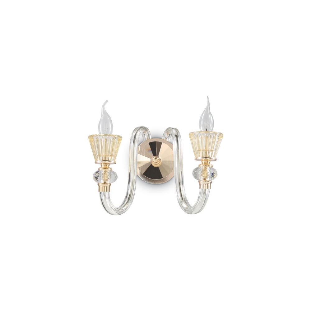 Ideal Lux STRAUSS Wandleuchte Gold, 2-flammig main product photo