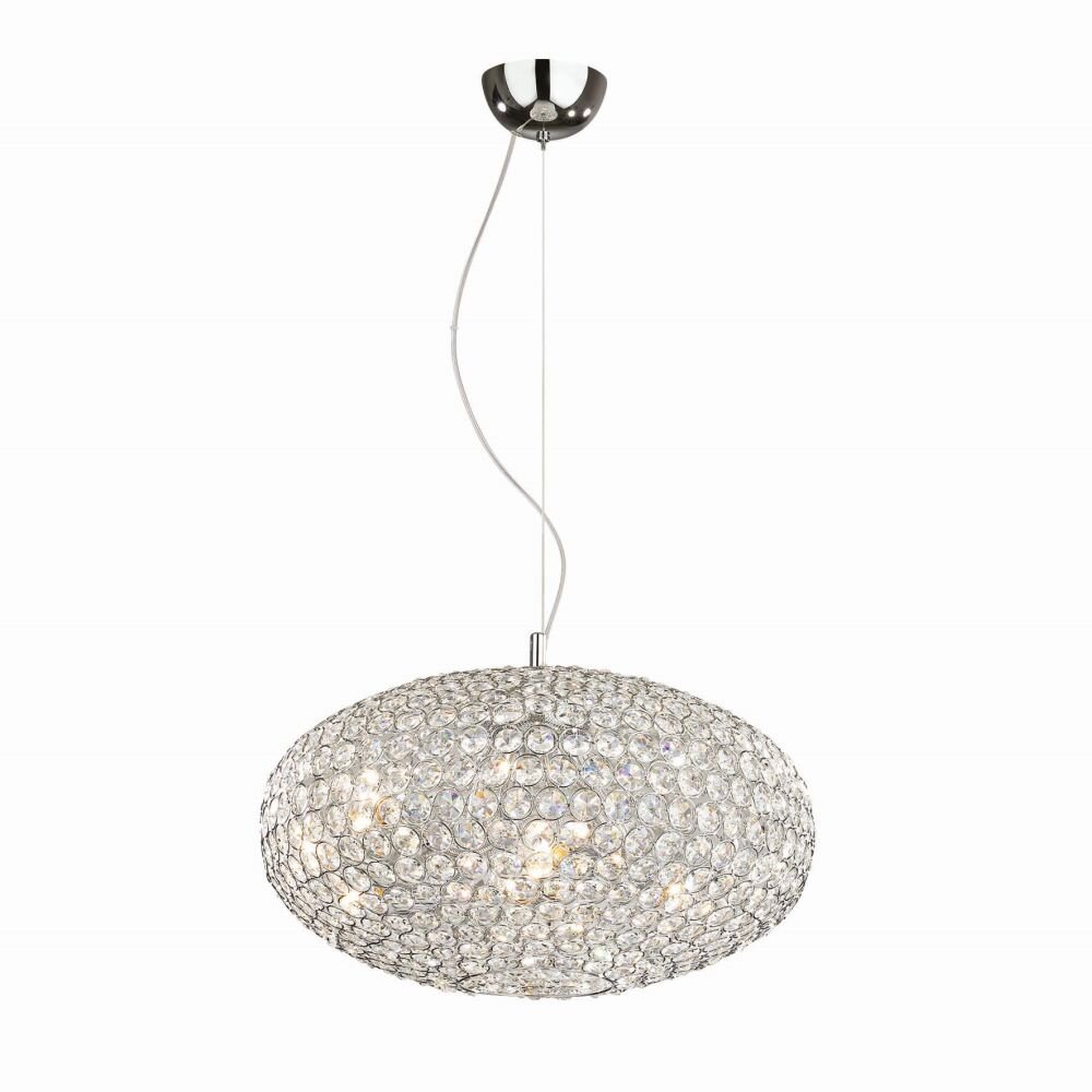 Ideal Lux ORION Hängeleuchte Chrom, Kristalloptik, 6-flammig main product photo