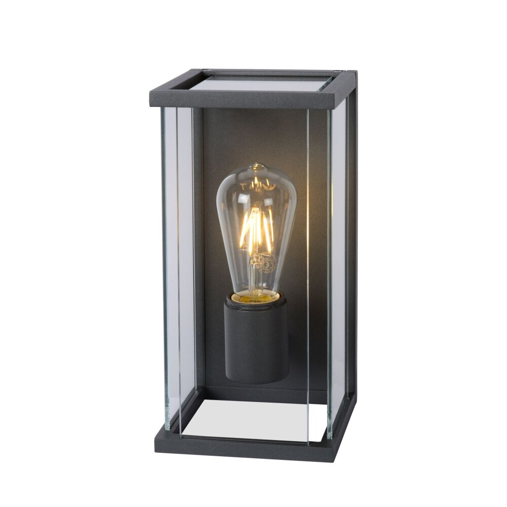 Lucide CLAIRE Aussenwandleuchte Schwarz, 1-flammig, Bewegungsmelder main product photo