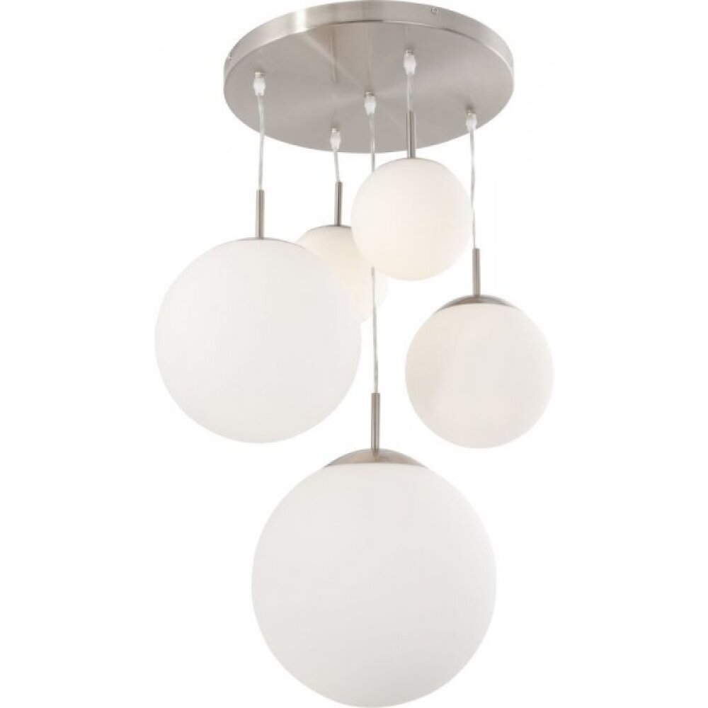 Steinhauer BOLLIQUE Hängeleuchte Edelstahl, 5-flammig main product photo
