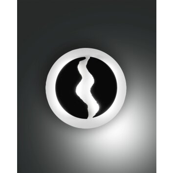 Fabas Luce Ceva Wandleuchte LED Schwarz, Weiß, 1-flammig