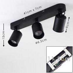 Tisch Leuchte Lampe Poste 1flg E14 Fischer /& Honsel 51321 grau 42cm