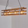 Mallard Pendelleuchte Holz hell, Silber, 4-flammig