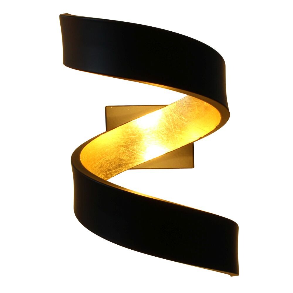 Lutec HELIX Wandleuchte Gold, Schwarz, 2-flammig main product photo
