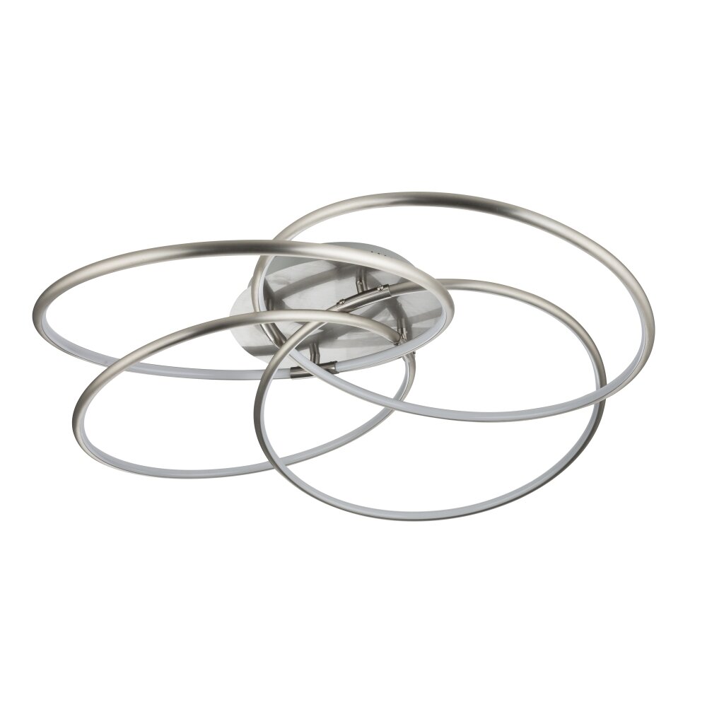 Globo BARNA Deckenleuchte LED Nickel-Matt, 1-flammig, Fernbedienung main product photo