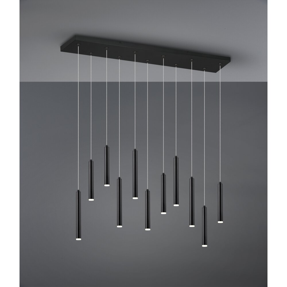 Trio Tubular Pendelleuchte LED Schwarz, 11-flammig main product photo