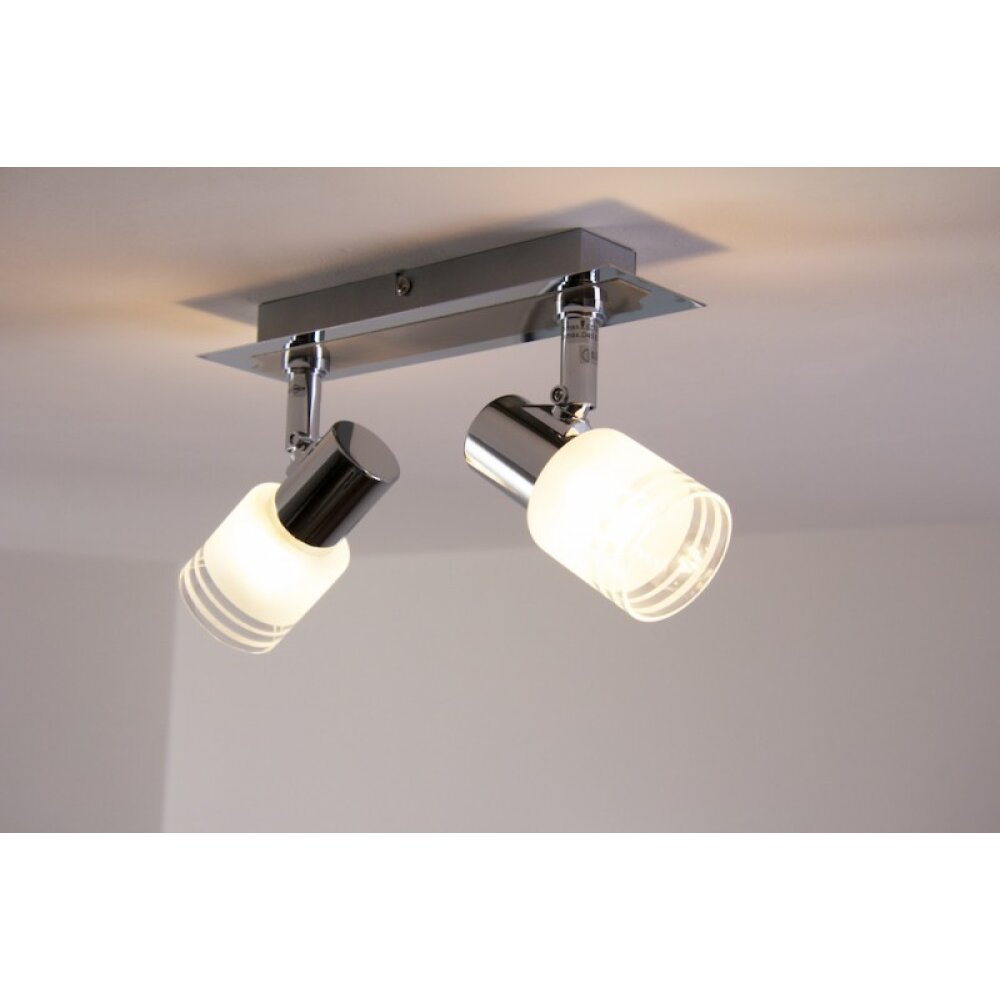 Brilliant Leuchten LED Deckenspot Chrom, Weiß, 2-flammig main product photo