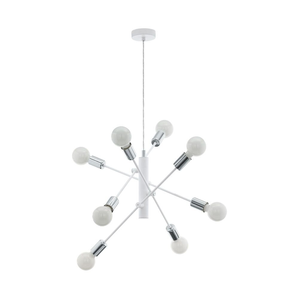 Eglo GRADOLI Hängeleuchte Chrom, Weiß, 8-flammig main product photo