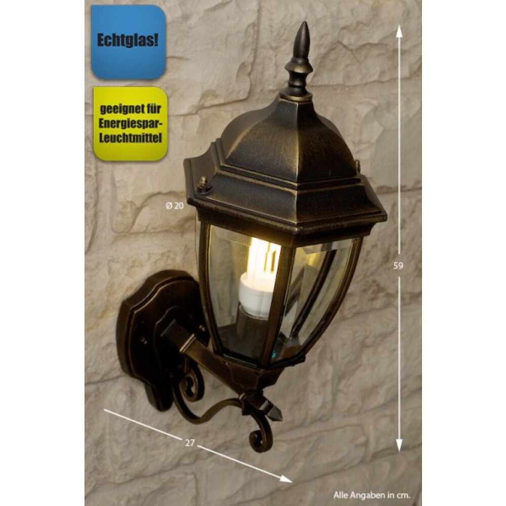 Rabalux Toronto Außenwandleuchte Transparent, Klar, 1-flammig main product photo
