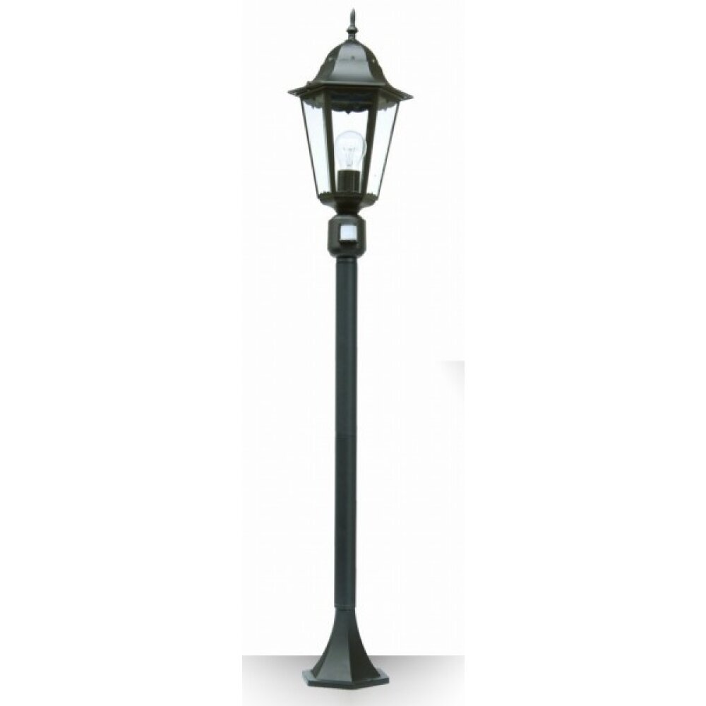 LUTEC BRISTOL Wegeleuchte Schwarz, 1-flammig, Bewegungsmelder main product photo