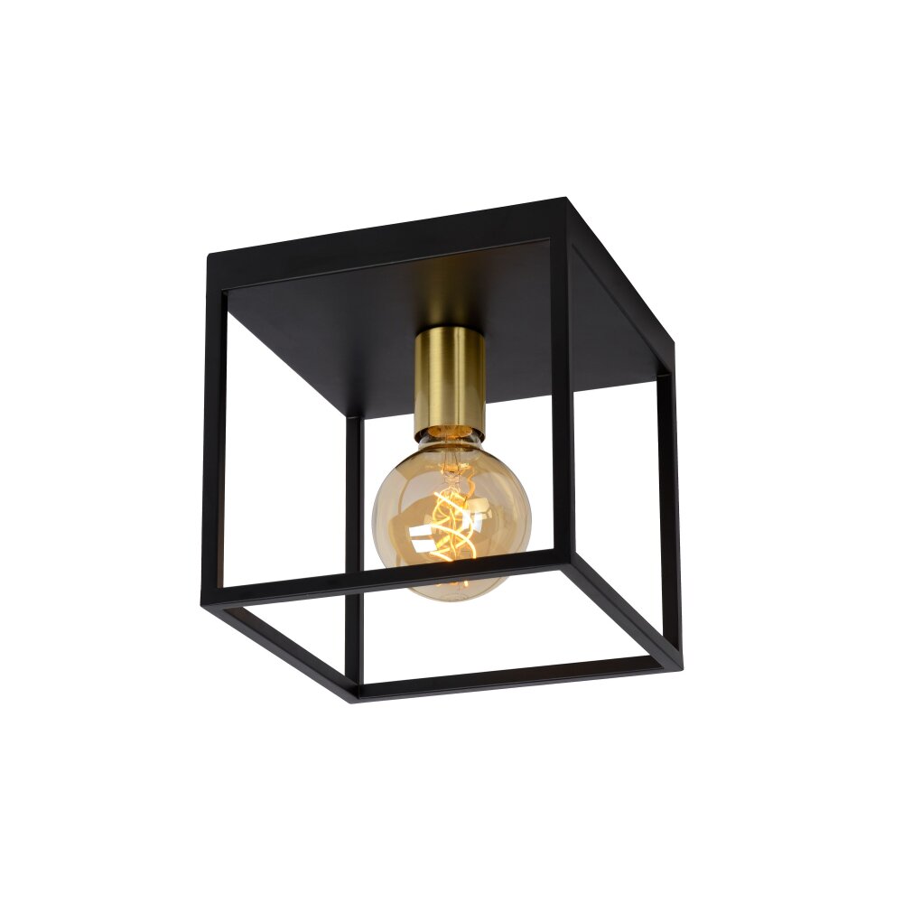 Lucide RUBEN Deckenleuchte Schwarz, 1-flammig main product photo