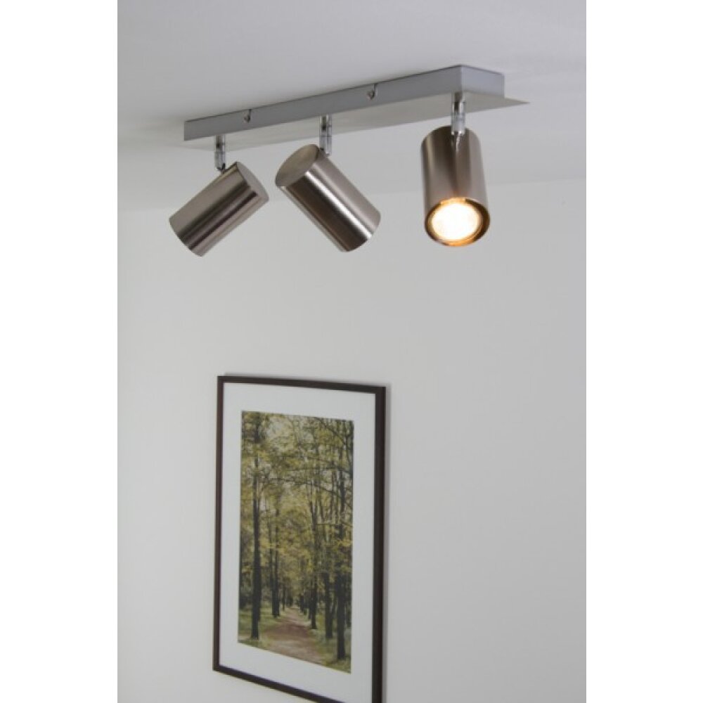 Trio Leuchten MARLEY Deckenleuchte Edelstahl, Nickel-Matt, 3-flammig main product photo