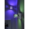 Paul Neuhaus Q-Fisheye Wandleuchte LED Edelstahl, 2-flammig, Fernbedienung, Farbwechsler