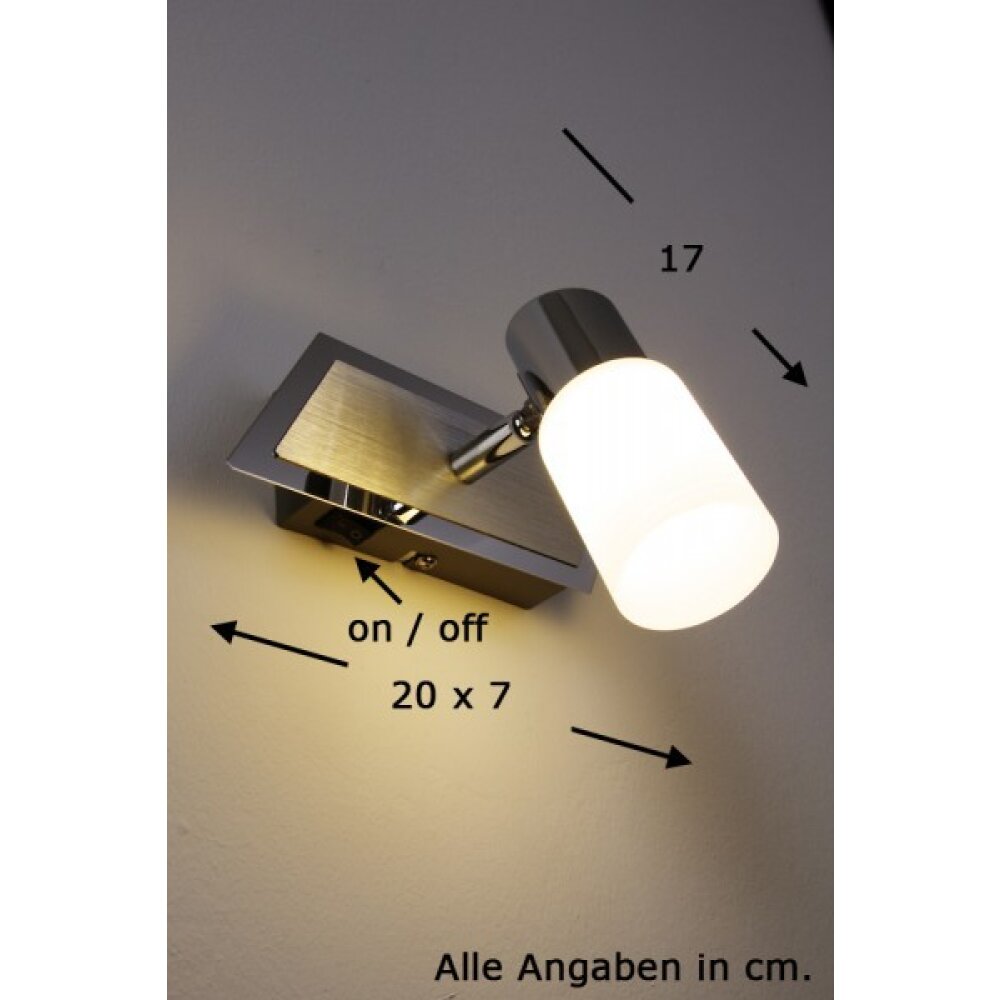 Trio Leuchten CLAPTON Wandleuchte LED Aluminium, Chrom, Edelstahl, 1-flammig main product photo
