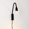 Alsea Bettleuchte LED Schwarz, 1-flammig, Bewegungsmelder