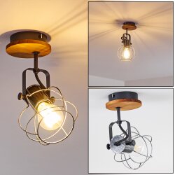 Lutec HELIX Deckenleuchte Gold, Schwarz LED HELIX PL4 NER Luce Design LED Deckenleuchte Helix Schwarz Gold 35 cm x 80