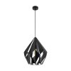 Eglo CARLTON Hängeleuchte Schwarz, Silber, 1-flammig