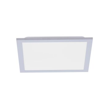 Leuchten Direkt FLAT Deckenpanel LED Silber, 1-flammig, Fernbedienung