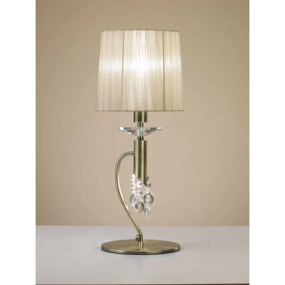 Mantra TIFFANY Tischleuchte Braun, 1-flammig main product photo