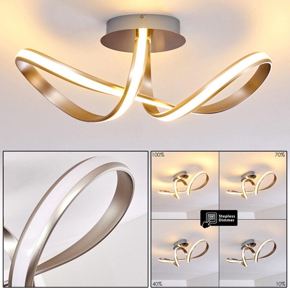 Woyens Deckenleuchte LED Edelstahl, 1-flammig main product photo
