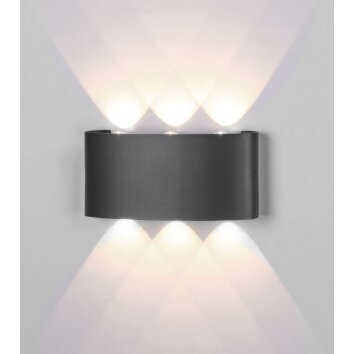 Mantra ARCS Außenwandleuchte LED Grau, 1-flammig