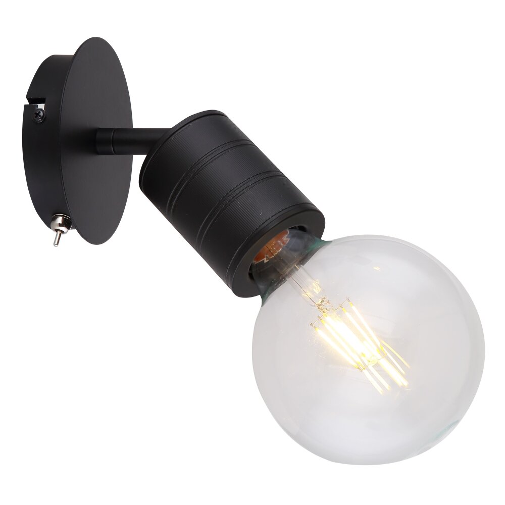 Globo HERMINE Strahler Schwarz, 1-flammig main product photo